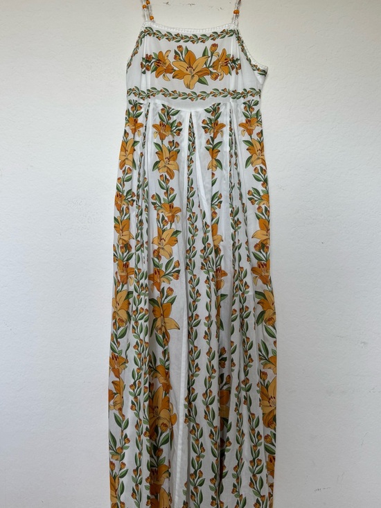 FARM Rio Dresses & Skirts - FARM Rio White Maxi Dress with Yellow Floral Print